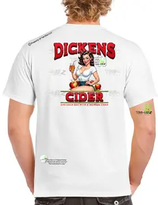 Dickens Cider Men's Funny T-shirt Humor Menswear Crewneck Casual T-shirt Heavy Cotton Streetwear Graphic Tee