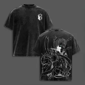 valentine shirts Washed T-shirt BLEACH Grimmjow Jaegerjaques Graphic T Shirt Comfortable Oversized Unisex high quality hot product Comfortable