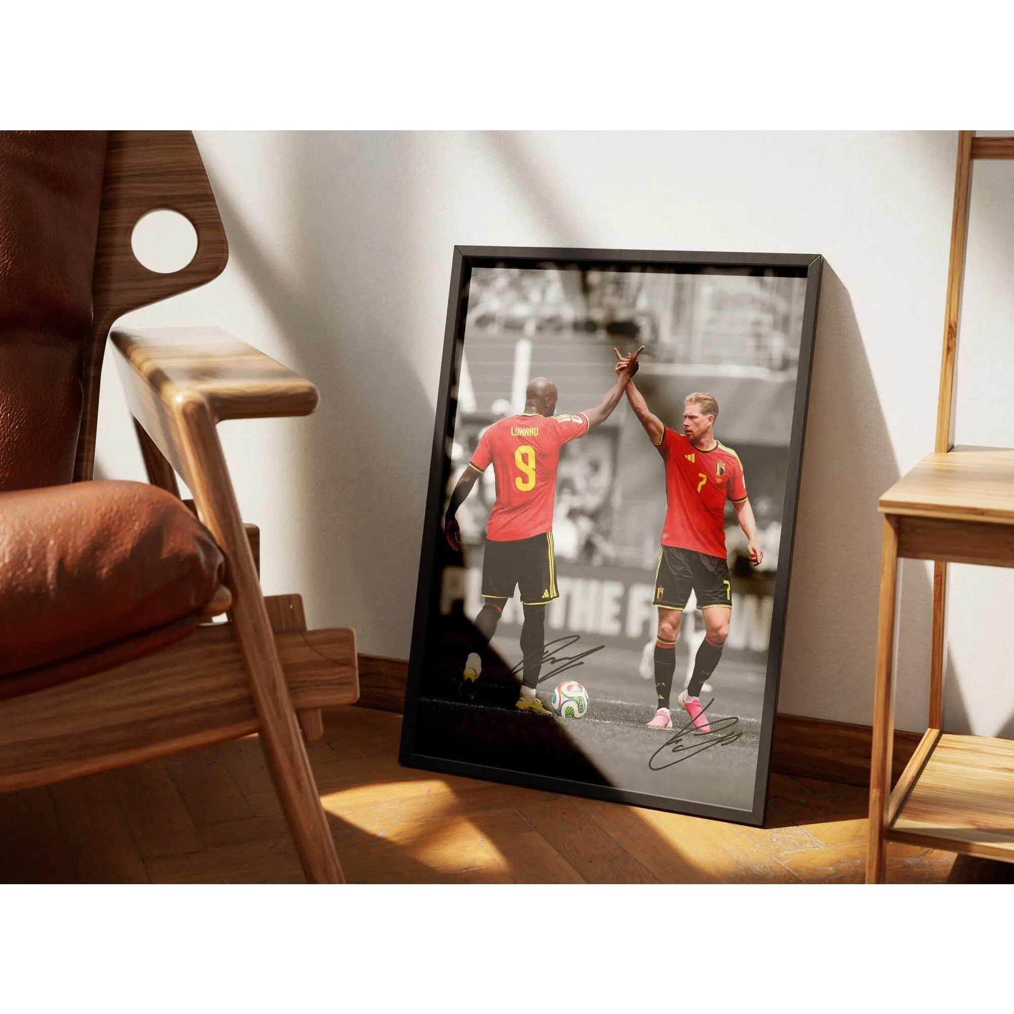 Romelu Lukaku Poster, Kevin De Bruyne Poster,Signed Football Poster, Gift For Fans ( Unframed - Print Only )