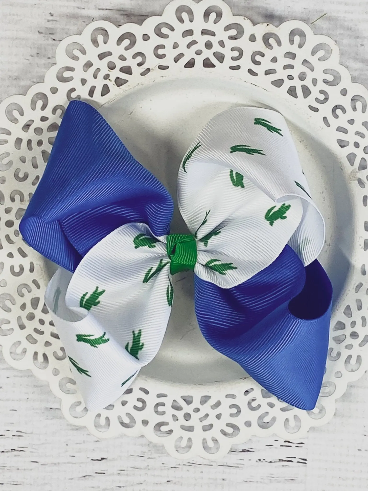 Alligator Print Hair Bow | Clip or Headband