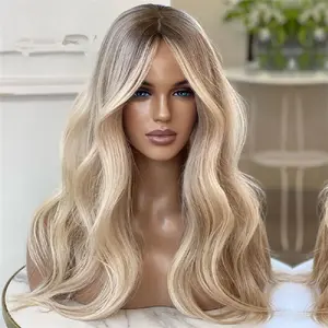 Jessie's Wig [Betti] True-Hold 5.5x5.5 Glueless Wig Highlight Ombre Blonde Natural Wave 13x4 Lace Front Wig for Women Remy Human Hair