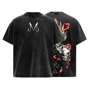 Warrior Power T-Shirt – Vintage Washed DBZ Inspired Tee, Anime Graphic Shirt, Oversized Soft Cotton Streetwear, Unisex Casual Apparel 90s Graphic American Casual Short Sleeve Tee | Premium Soft Cotton Classic Unisex T-Shirt for Daily, Gym & Streetwear