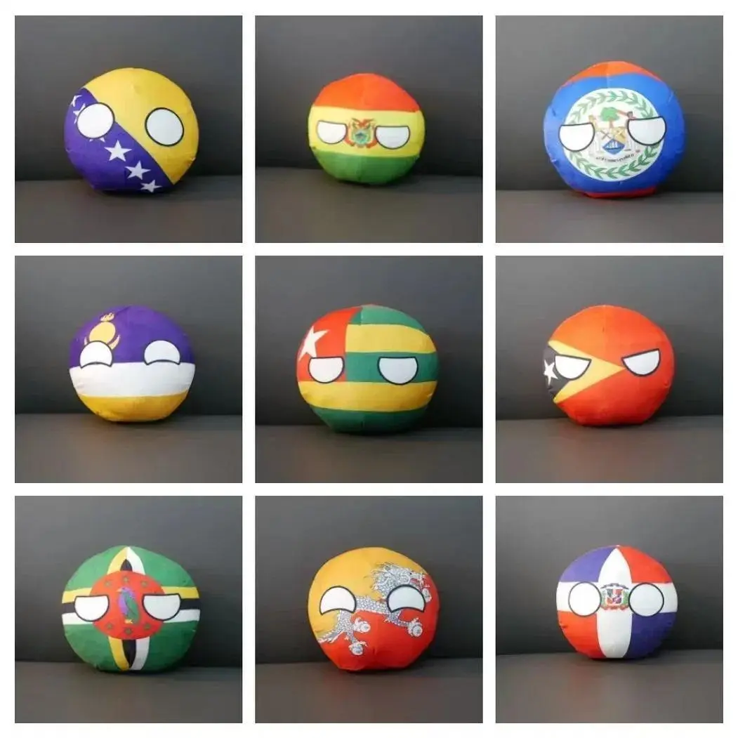 9/20cm Polandball Plush Toy Philippines Vatican City Moldova Countryball Stuffed Doll Pendant Home Decoration