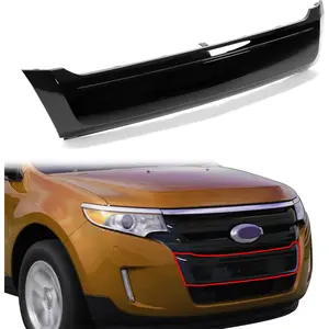 KQQIO Front Grille Trim Cover Compatible with 2011-2014 Ford Edge Replace for Part# BT4Z-8200-EPTM, BT4Z8200EPTM Lower Bumper Grill Molding Painted Black