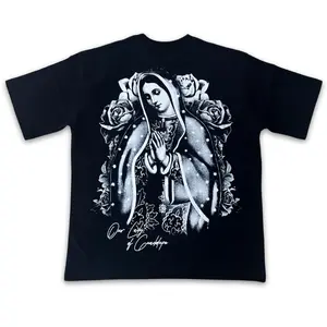 Our Lady of Guadalupe Oversize Graphic Tee - 100% Cotton 280 GSM Oversized