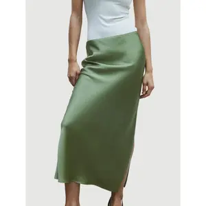 Sage Satin Maxi