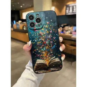 1pc Colorful Butterfly Painted Thick Shockproof Phone Case Suitable For IPhone17/IPhone17 Air/IPhone17 Pro/IPhone17 Pro Max/16 Pro Max/15 Pro Max/14 Pro Max/13 Pro Max/12 Pro Max