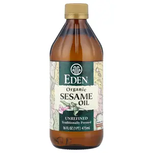 Eden Foods Organic Sesame Oil, Unrefined, 16 fl oz (473 ml)