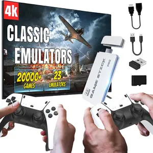 M15 Retro Gaming Console with 20,000+ Classic Video Games，19 Emulators，64GB Storage，Plug & Play Game Stick，4K HDMI Output，Includes 2.4GHz Controllers，Premium Competitive Dualcontrollers simulator