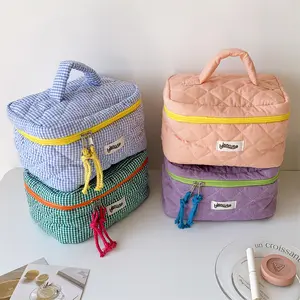 Large Capacity Makeup Bag, Portable Cosmetic Storage Bag, Zipper Makeup Organizer Pouch, Versatile Storage Bag for Travel & Daily Used