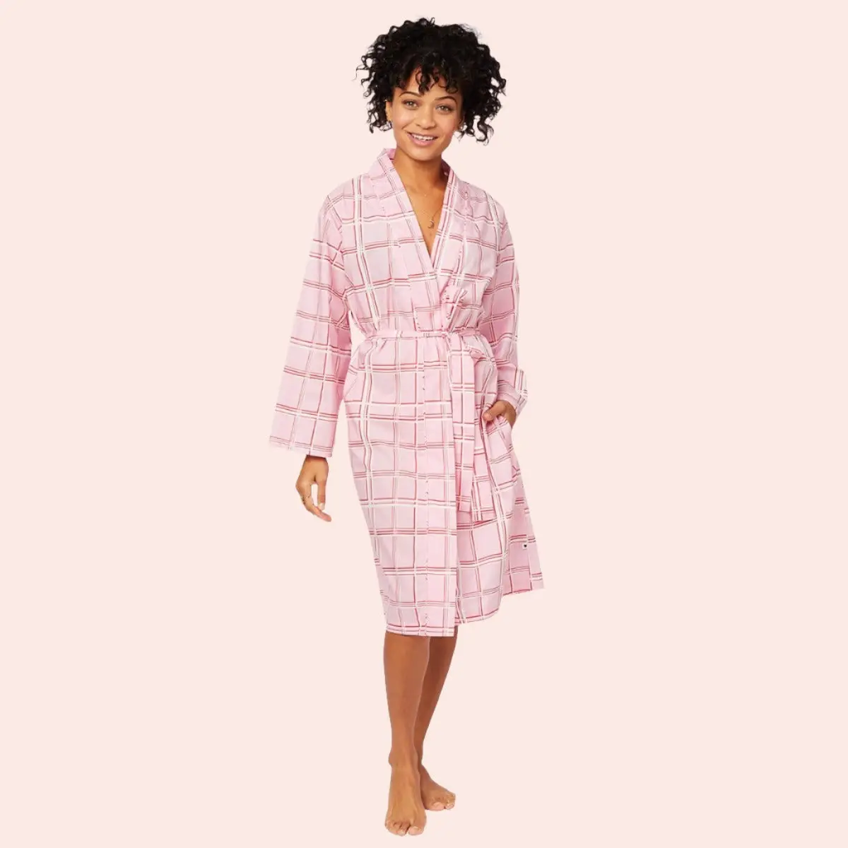 Pretty in Pink Luxe Pima Kimono Robe Pretty in Pink Luxe Pima Kimono Robe