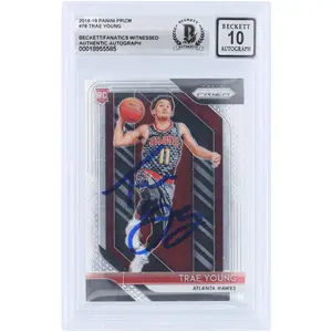 Trae Young Atlanta Hawks Autographed 2018-19 Panini Prizm #78 Beckett Fanatics Witnessed Authenticated 10 Rookie Card - Fanatics Authentic Certified