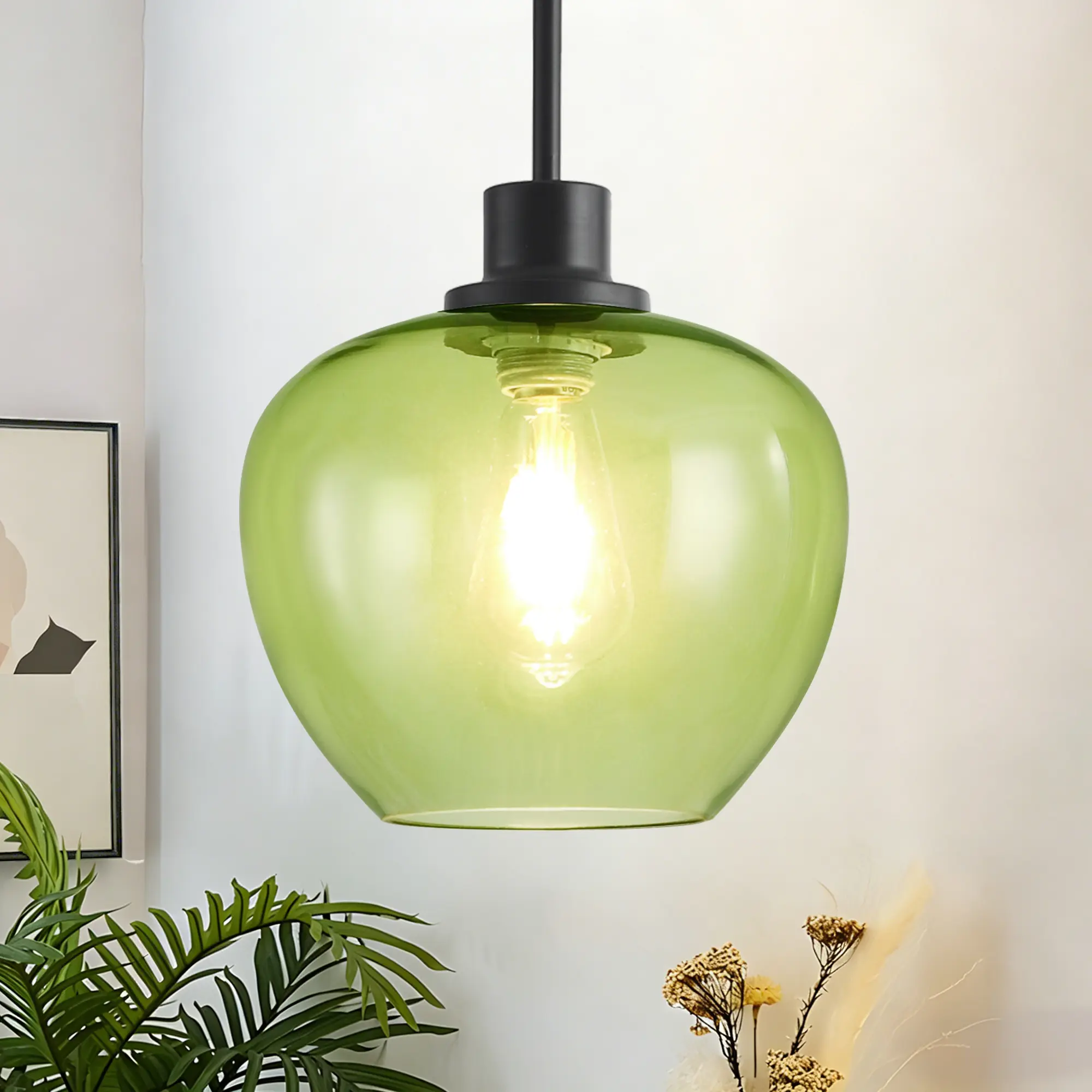 9.06in Apple Pendant Light(1 PACK), Cute shaped Ambient Light for Kitchen Island Dining Room Bedroom