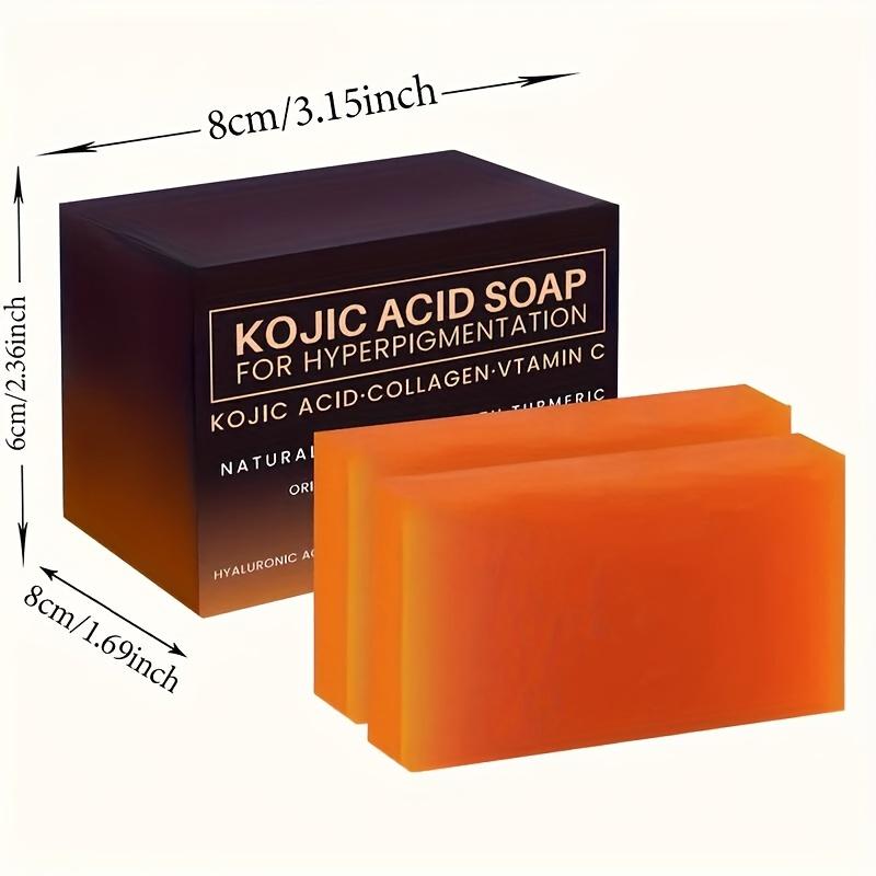 5PACK ETXYOC Kojic Acid For Hyperpigmentation Soap Bars With Vitamin C, Retinol, Collagen, Turmeric, Vitamin E, Shea Butter, Castile Olive Oil (5 Pack)