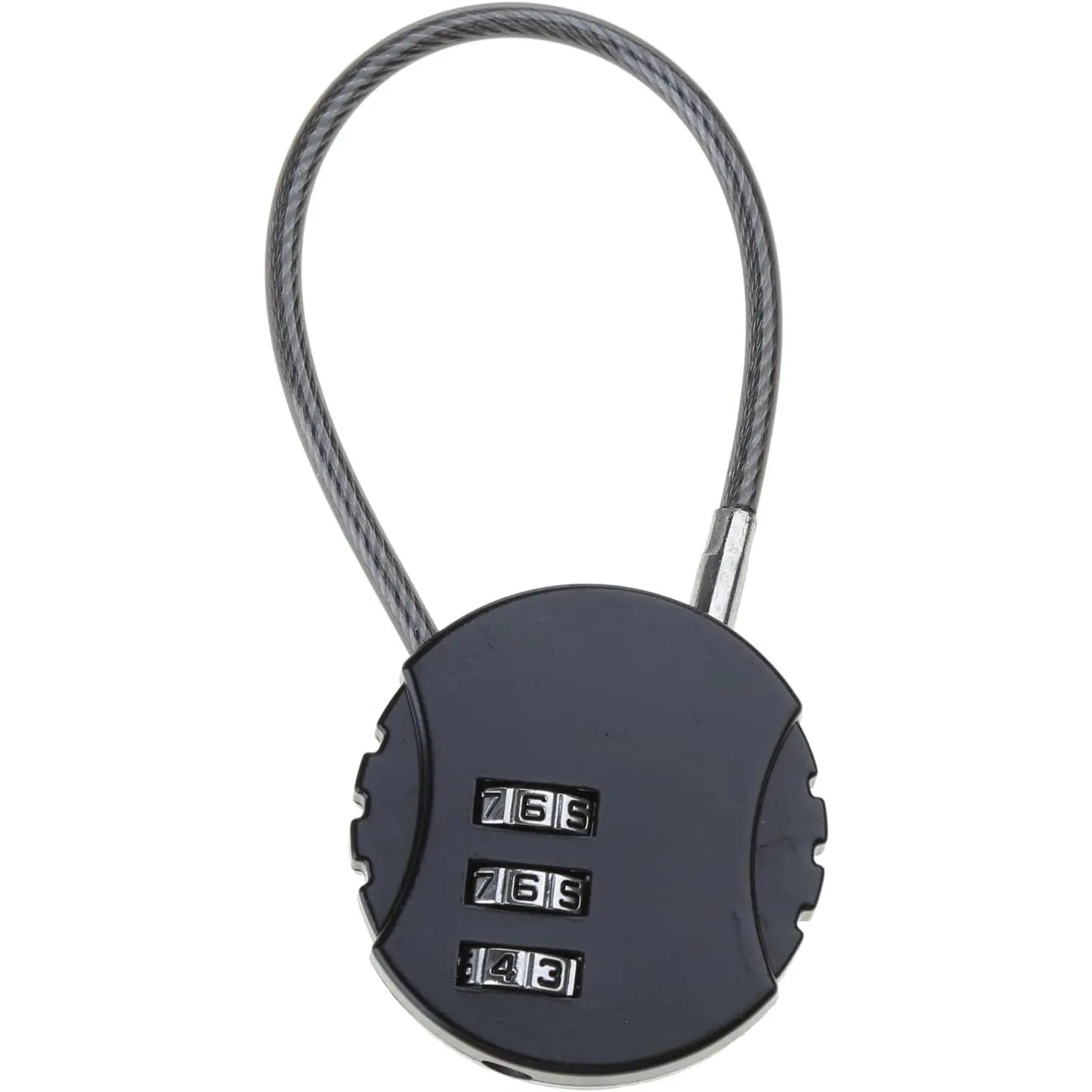 3 Digit Combination Padlock Zinc Alloy Security Cable Lock Portable Password Lock for Backpacks Gym School Lockers Cable Padlock Small Set Your Own Combination