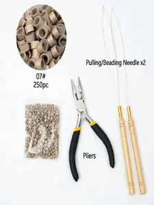 200pc 503030 Silicone Hair Beads, 8 Colors Nano Ring, Micro Beads for Hair Extension, Salon Hairstylist Dreadlock Tools, Ali