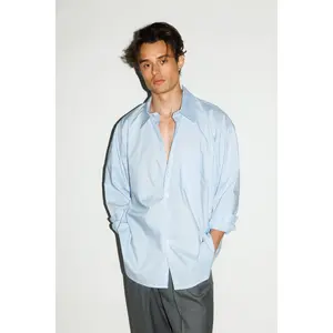 Del Mar Oversized Shirt  |  Powder Blue
