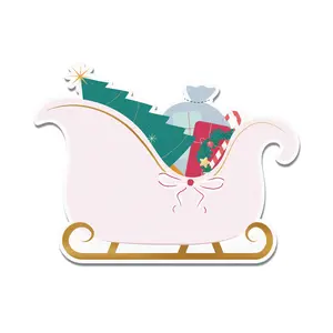 Pink Sleigh Edible Cupcake Toppers