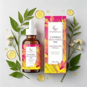 Caramela Beauty Cyperus Rotundus Oil, Slow Hair Growth Serum for Face, Body & Bikini Area, Silky Smooth