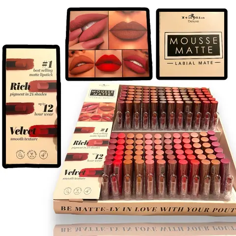Italia Deluxe Matte Mousse Beauty Lipstick - 3g Single Item Stick, Velvety Texture, Long-Lasting, Lightweight, Soft Finish, Less Touch-Ups, Suitable for All Skin Types