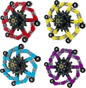 Transformable Fidget Spinner Toys 4 Pack Sensory ADHD & Autism Fidget Toys for Kids Teens & Adults Shape Shifting Anti Anxiety Stress Relief Toy Party Favors & Classroom for Boys & Girls
