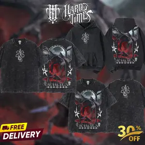 HardTimesClothing Gore Magala Monster Hunter Wild Retro Vintage Unisex Oversize Anime Manga Acid Washed Heavyweight Cotton T-shirt, Anime Merch, Gift For Anime Fan. Menswear Oversized