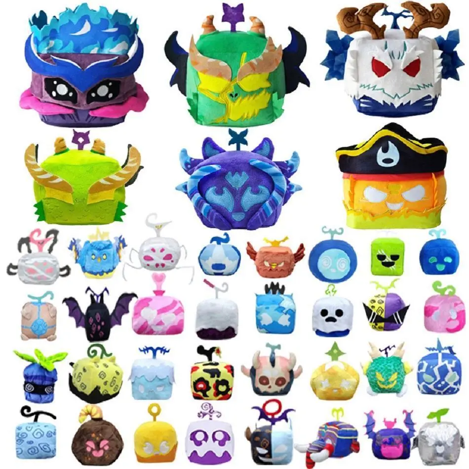 100% Brand New High Quality Blox Fruits Anime Game Devil Fruit Horror Plush Doll, 11-15cm Kids Stress Relief Toy, Home Decor Throw Pillow, Children's Gift