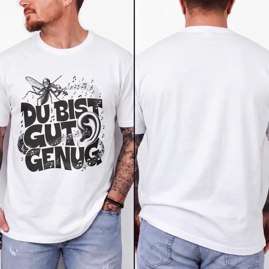 Brainlag Studio "Du Bist Guts Genug" Unisex Retro Black Women Graphic T-shirt distressed tee baby Heart Print Mesh Coquette Top ranglin feral children Cotton Bowknot Embroidered Blouse