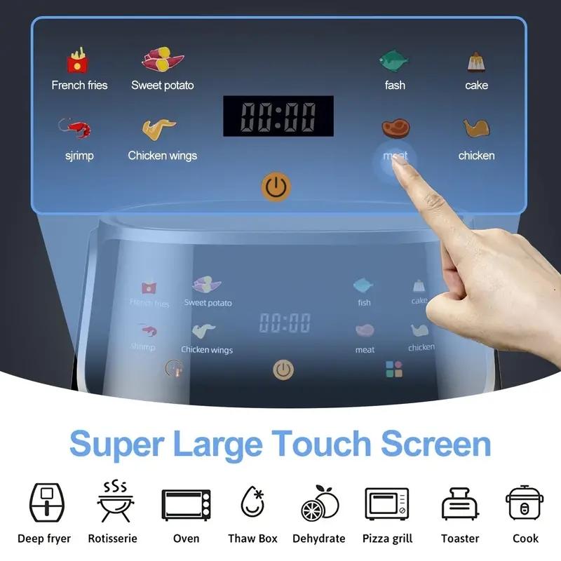 Air Fryer, 6 Qt Air Fryer, Air Fryer Oven With 9 Cooking Functions, Shake Reminder, Powerful 900W Electric Hot Air Fryer Oil-Free Cooker, Dishwasher Safe Nonstick Pan Air Fryer, 6 Qt Air Fryer, Air Fryer Oven With 9 Cooking Functions, Shake Reminder, Powerful 900W Electric Hot Air Fryer Oil-Free Cooker, Dishwasher Safe Nonstick Pan