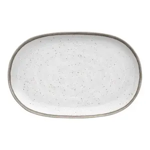 Tarhong 6060377 Gray & White Melamine Kiln Platter