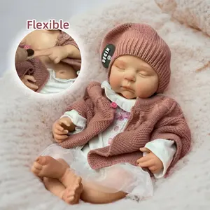 18 Inch Cuddly Peaches Full Body Silicone Girl Doll With Painted Bald 3D Painted Skin Adorable Outfits Washable Flexible Reborn Doll Ideal For Play And Gifts For Daughter