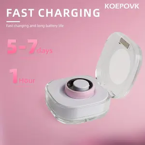 Smart Ring for Men And Women, Crystal Charging Box - Fitness And Sleep Tracker, Step Distance Calorie Monitoring, Multiple Sports Modes, Magnetic Charging, Waterproof, Holiday Gift