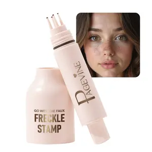 Upgrade Faux Freckle Stamp Pen – Waterproof Fake Freckles Makeup Tool, Natural-Looking Freckle Maker & Spray with Multi-Prong Precision Stamp Head, Long-Lasting Sunkissed Makeup (3 #   DARK)