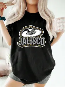 100% pure cotton Jalisco Mexico Tshirt T-Shirt printed t-shirts for women