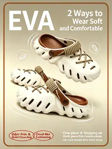 Cloud Breathable Clogs, Classic Style Less Than Ankle Height, Solid Pattern Eva Material, All Seasons Comfort Footwear