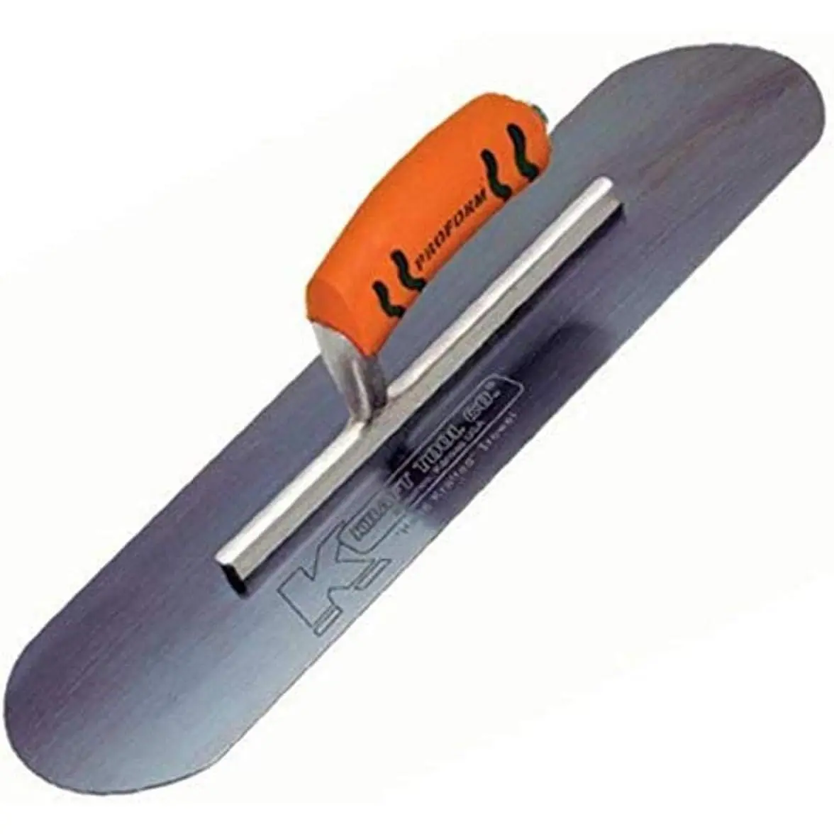 Blue Steel Pool Trowel with ProForm Handle, 20x5-Inch Multi-Function Masonry Tool for Drywall Craftsmen, Everyday Use in Plastering, Tiling & Asphalt Paving