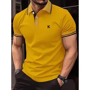 Men's Polo Sweater Golf Shirt Daily Wear Shirt Short Sleeves Stylish Vintage Style Striped Summer Regular Fit Polo Sweater classic tee