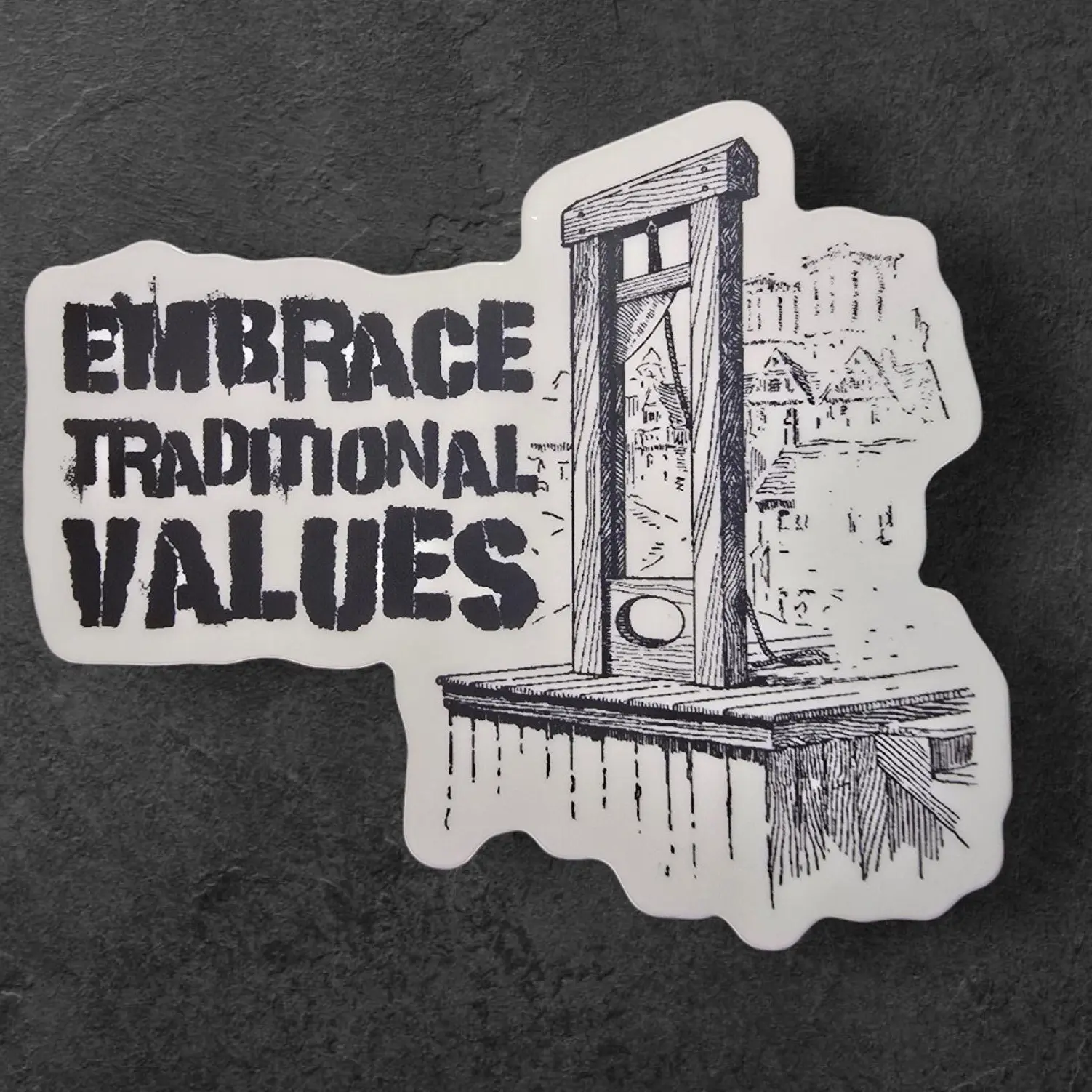 Leftist guillotine sticker progressive liberal political eat the rich socialist anarchist punk politics justice vinyl sticker, anarchism decals, tax billionaires, antifascist, progressive politics, anarchist punk