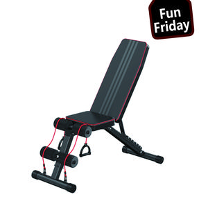 Foldable 7-Position Adjustable Weight Bench - 770LBS Maximum Weight Capacity, Equipped with Extended Headrest and Leg Extension, Practical Bench Press for Full Body Strength Training