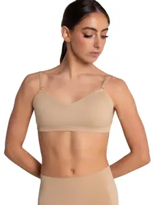 Seamless Clear Back Sweetheart Bandeau Bra
