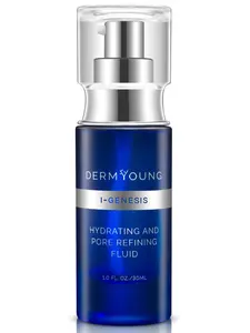 DermYoung I-GENESIS Hydrating and Pore Refining Fluid A Lightweight Moisturizer with Hyaluronic and  Niacinamide for brightening and radiance facial serum oily skin