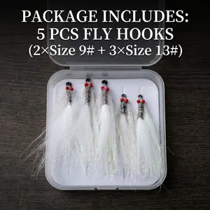 5pcs Handmade Saltwater/freshwater Fly Fishing Lures, Lightweight Design for Fly Fishing, Micro Lure, Specialized Fishing Gear, Fishing Lures Kit