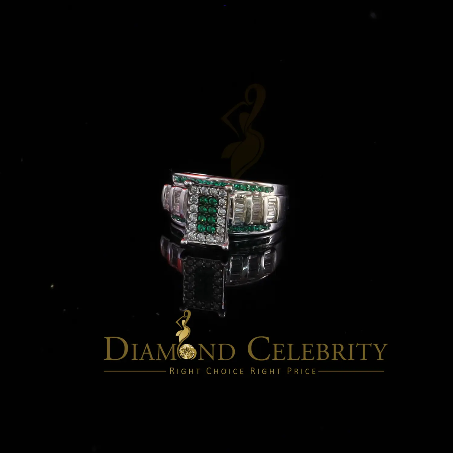 DiamondCelebritees 925 Sterling White Silver Cinderella Cubic Zirconia 1.50ct Womens Ring Size 7