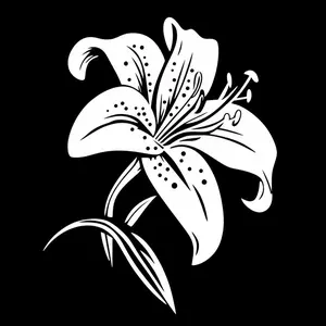 White Lily Car Decal – Elegant Floral Vinyl Sticker for Cars, Laptops, Windows & Bottles | Waterproof & Handmade | 4.4 x 5.2 Inches laptop sticker