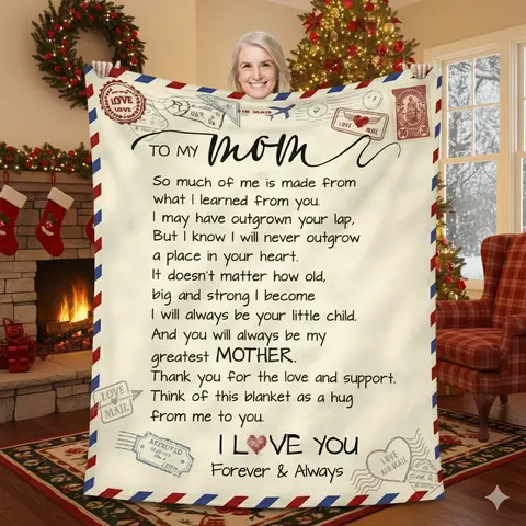Fleece Throw Blanket 60x80 – Heartfelt Gift for Mom from Daughter, Son, Bonus Mom, Mother-in-Law | Inspirational Blanket for Women | Perfect Birthday Gift, Christmas Gift, Xmas Gift, Mother’s Day