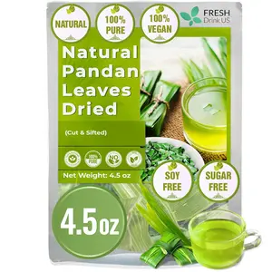 【FreshDrinkUS】 Premium 4.5oz Natural Pandan Leaves Dried, 100% Pure Dried Pandan Leaves, Pandan Leaf Tea, No Additives, No Caffeine, Vegan