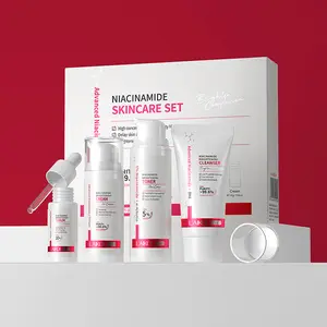 LAIKOU PRO NIACINAMIDE SKINCARE SET，Facial cleanser 1.76oz + Toner 1.69oz + Essence 0.57oz + Moisturizer 1.06oz， Hydrating ，Moisturizing