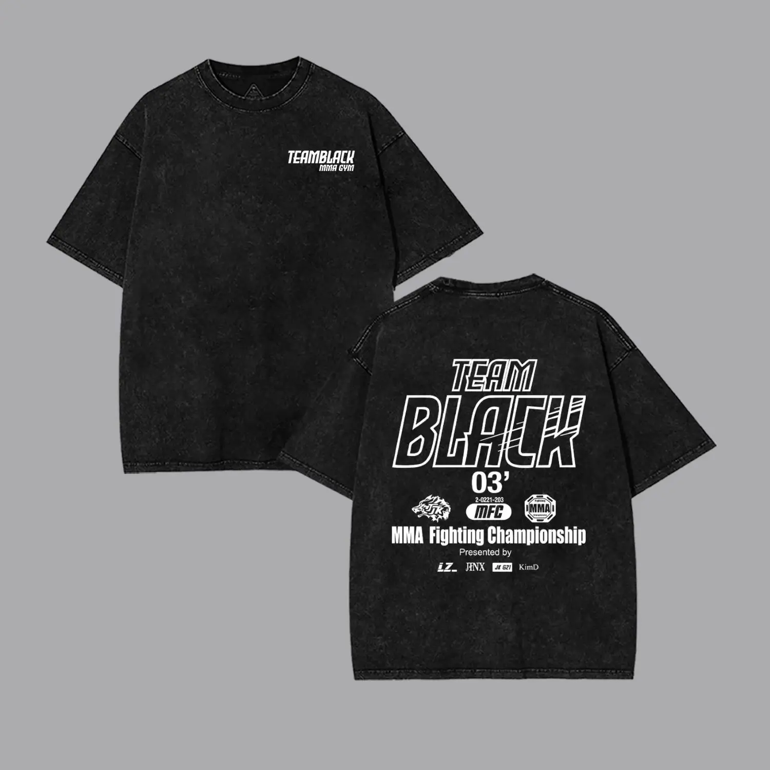 Team Black Jinx MMA Gym Manhwa Vintage Washed Graphic Tee Unisex Heavyweight Soft Cotton T-Shirt, Joo Jaekyung Manhwa, BL Korean Streetwear Tshir