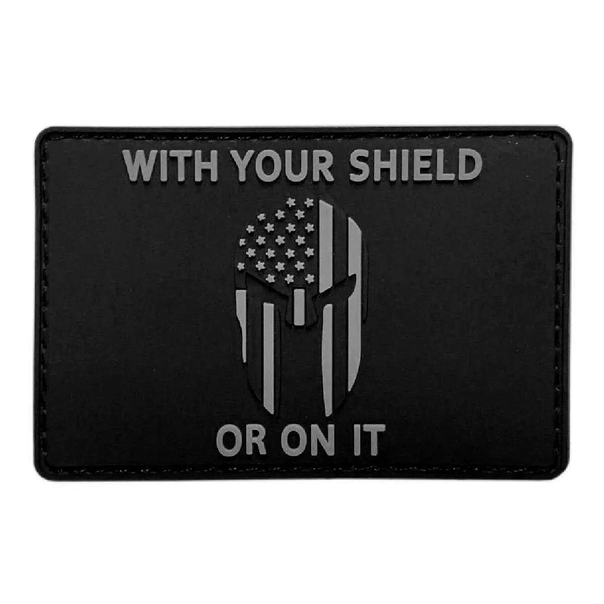 with Your Shield or On It Spartan Morale Patch [3.0 X 2.0 inch-PVC Rubber -Hook Fastener Backing]