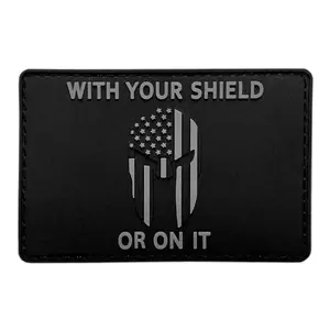 with Your Shield or On It Spartan Morale Patch [3.0 X 2.0 inch-PVC Rubber -Hook Fastener Backing]